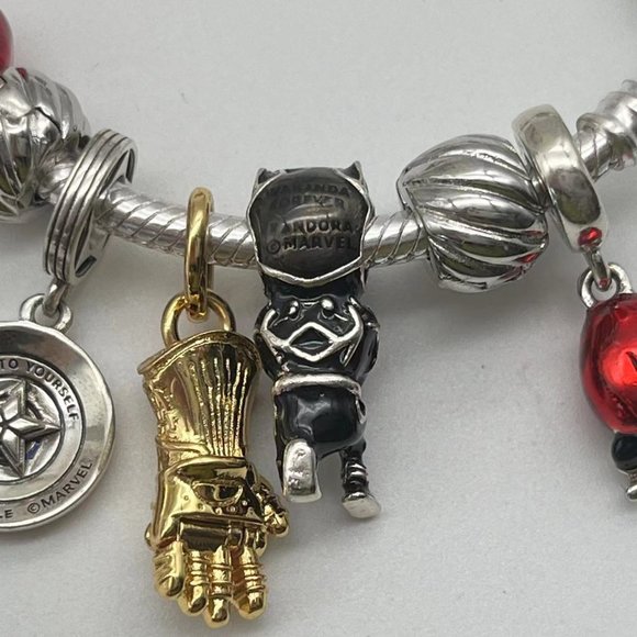 Pandora Marvel Heroes Rally Bracelet And Multiple Pendant - Picture 11 of 14